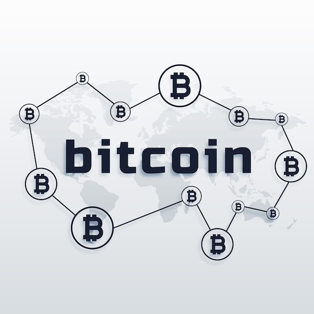 concept design of worldwide bitcoin currency network 