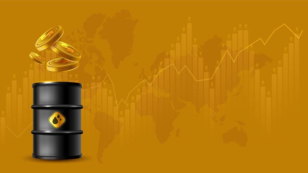 Concept fluctuations in oil prices and exchange trade background