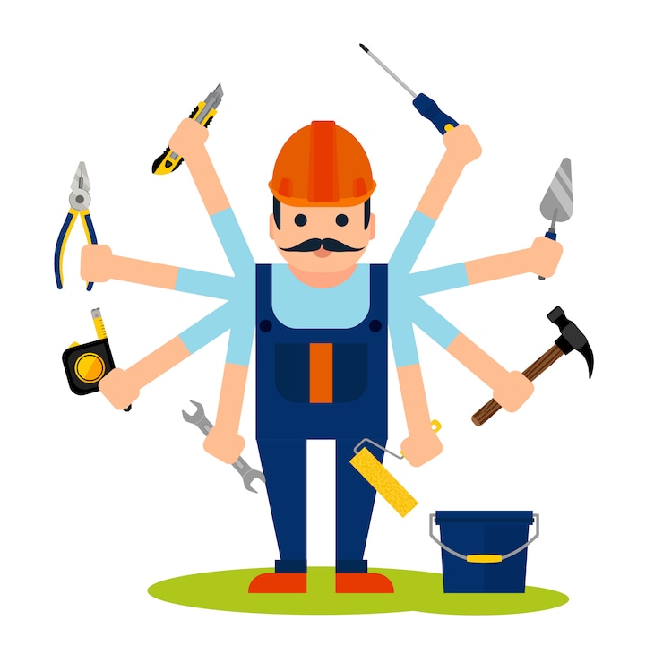 Free Vector concept of handyman worker