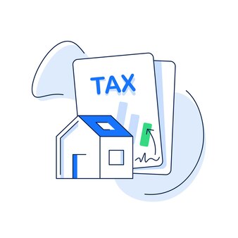 Concept tax payment data analysis paperworkflat design icon vector illustration