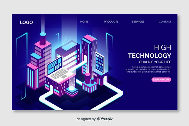 Concept technology landing page