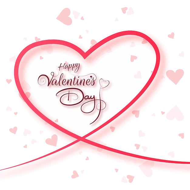 Free vector concept of valentine's day greeting card with hearts design