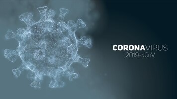 Бесплатное векторное изображение Концептуальная иллюстрация коронавируса. форма вируса 3d на абстрактной предпосылке. визуализация патогенов.