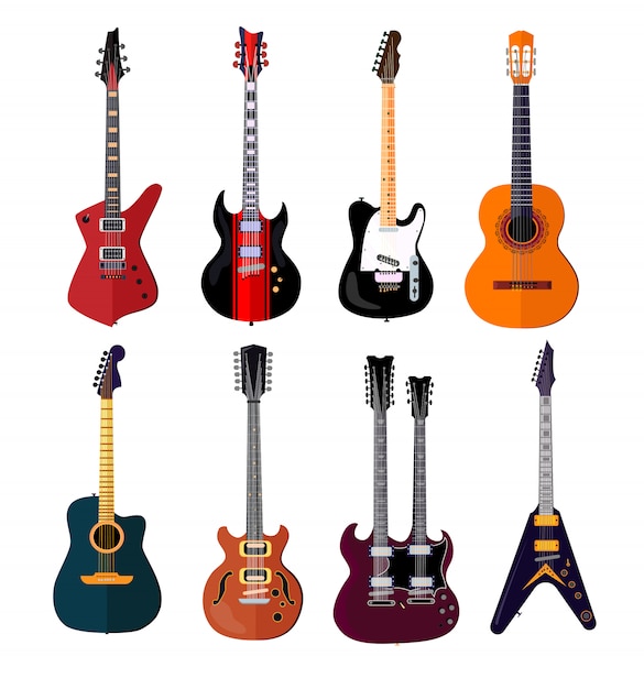Бесплатное векторное изображение Концертный гитарный набор