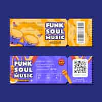 Free vector concert ticket template set