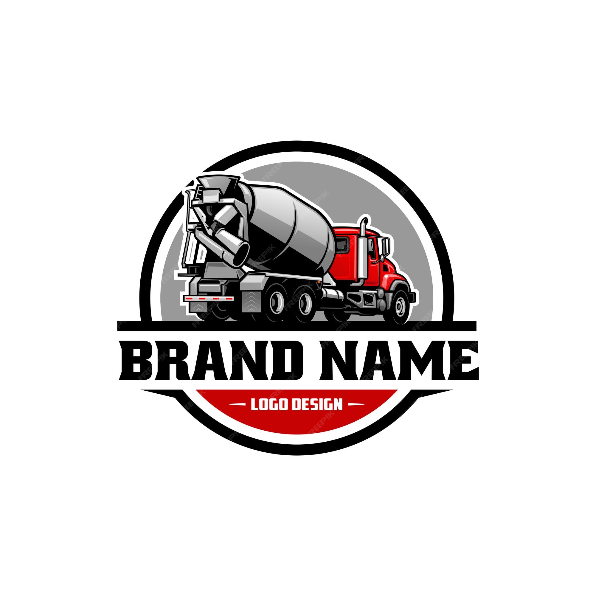 Premium Vector Concrete mixer truck logo vector