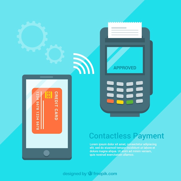 Free vector conctacless payment background design