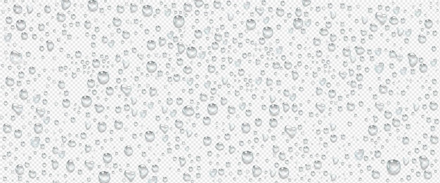 Condensation water drops on transparent