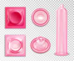 Free vector condom realistic set