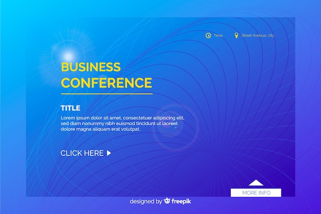 Free vector conference landing page