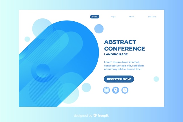 Conference landing page