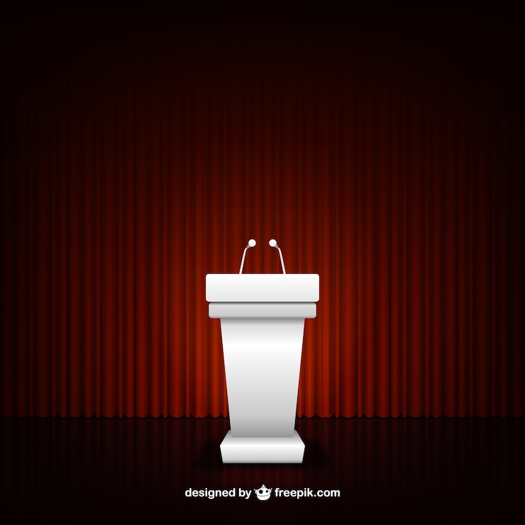 Free Vector conference podium