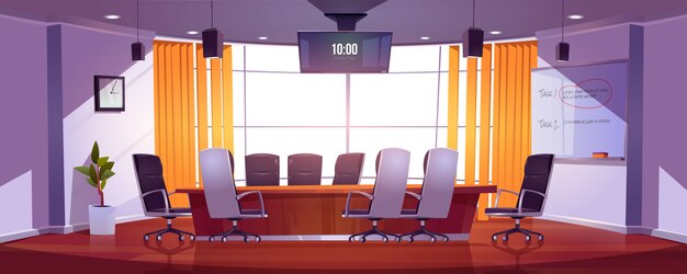 近代的なビジネス会議室のイラスト 無料のベクター