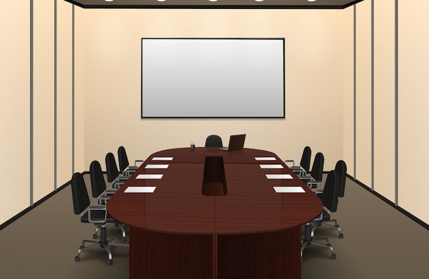 Free vector conference room interior illustration