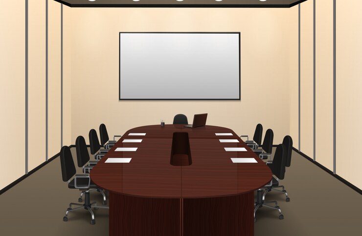 Free Vector conference room interior illustration 