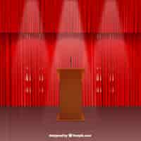 Free vector conference stage