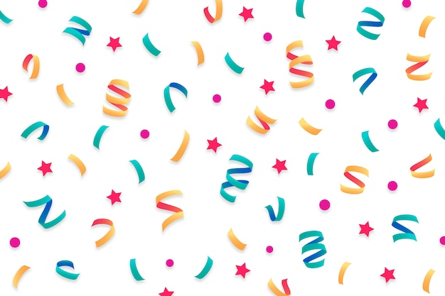 Free vector confetti background in flat design