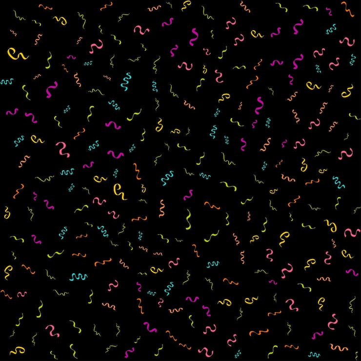 Free Vector confetti concept design template holiday happy day black background celebration vector illustration