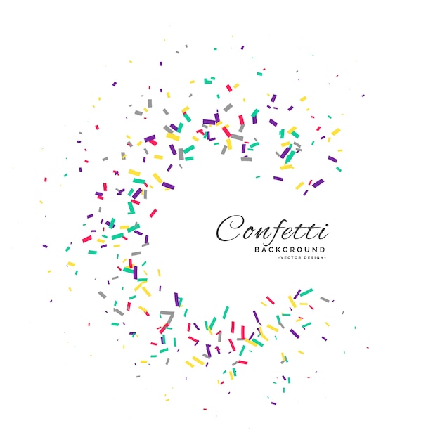 Confetti frame vector celebration background