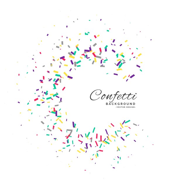 confetti frame vector celebration background