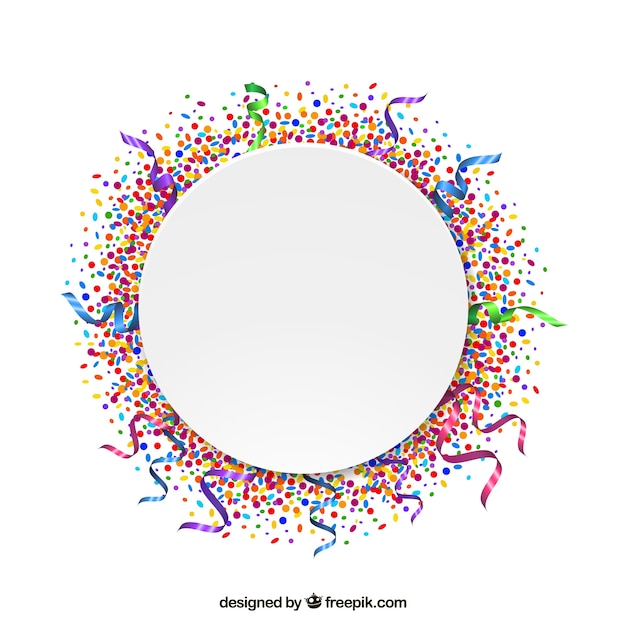 Free vector confetti frame