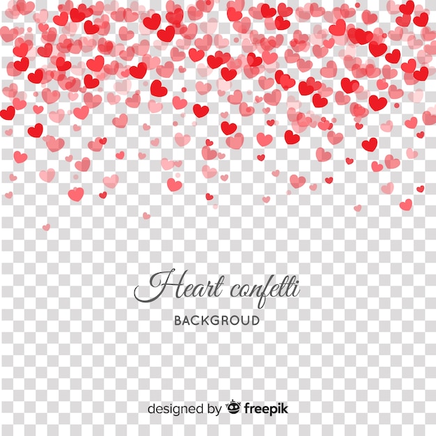 Бесплатное векторное изображение Конфетти сердце фон