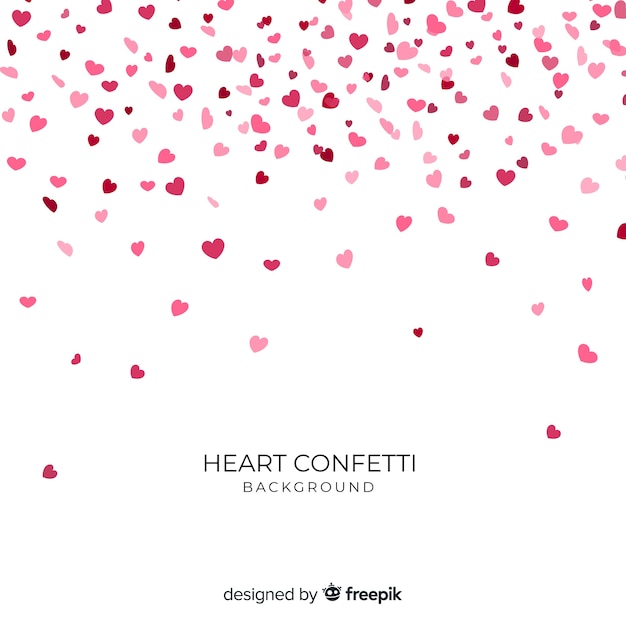 Free vector confetti heart background