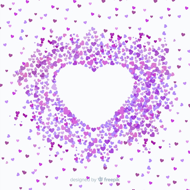 Confetti heart background