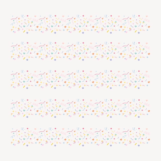 Free vector confetti illustration brush vector doodle seamless pattern brush set