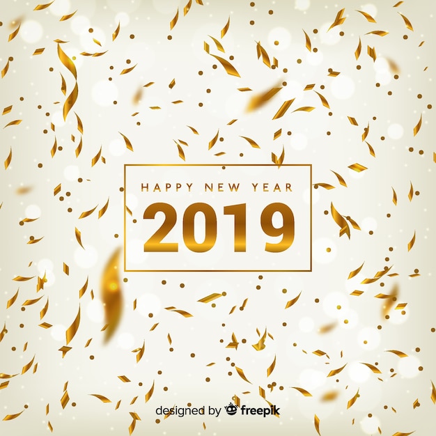 Конфетти новый год 2019 фон