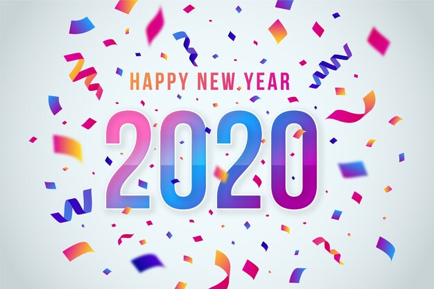 Confetti new year 2020 background