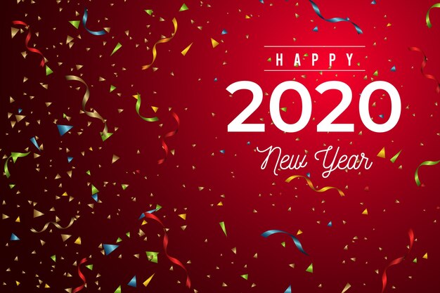 Confetti new year 2020 background