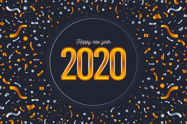 Confetti new year 2020 background