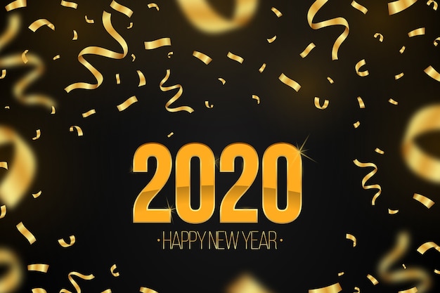 Confetti new year 2020 background