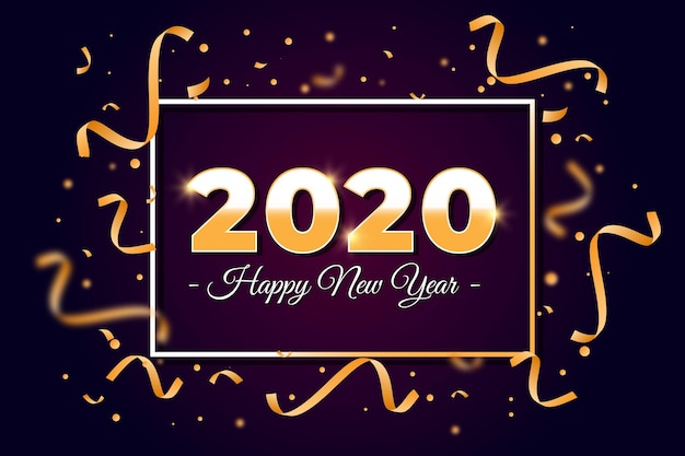 Confetti New Year 2021 Background – Free Vector Download