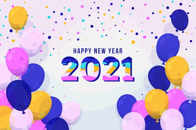 Confetti new year 2021 background