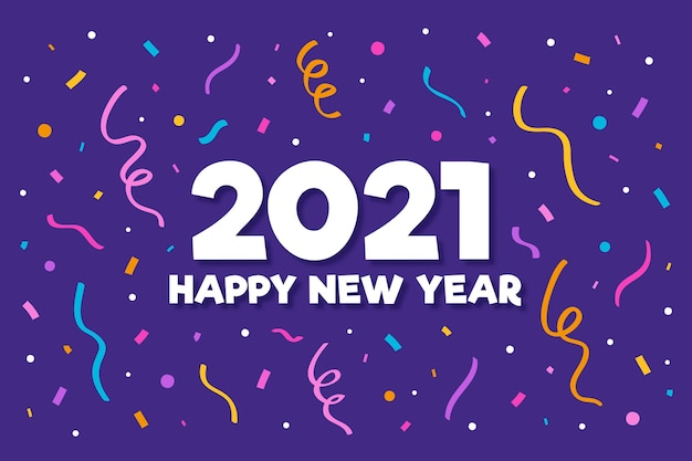 Confetti new year 2021 background