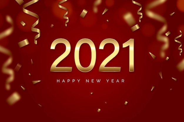 Confetti new year 2021 background