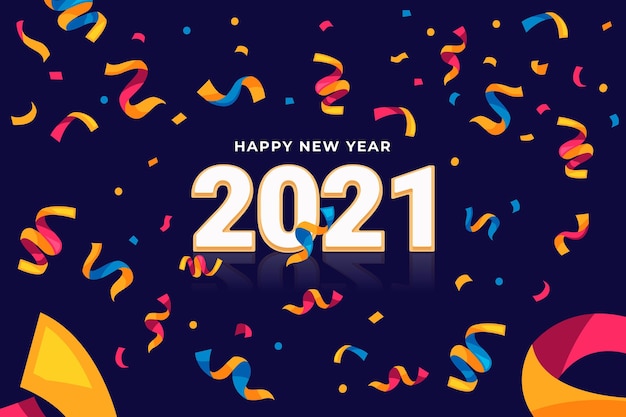 Confetti new year 2021 background