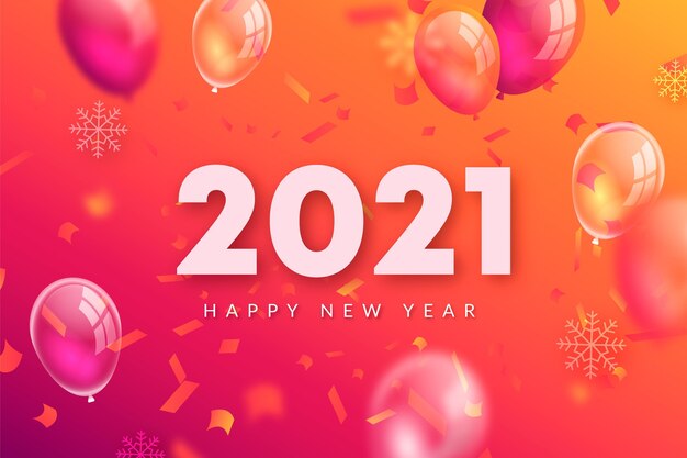 Confetti new year 2021 background