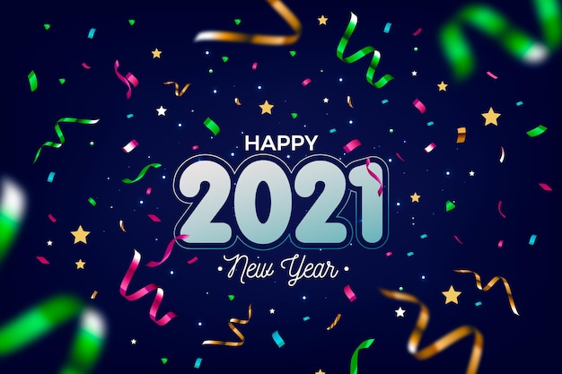 Confetti new year 2021 background