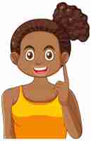 Free vector confident african american teen girl