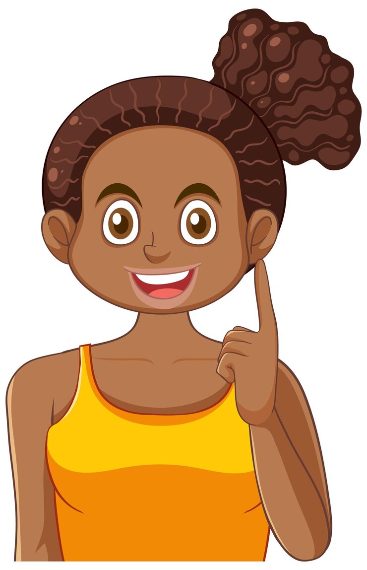 Free Vector confident african american teen girl
