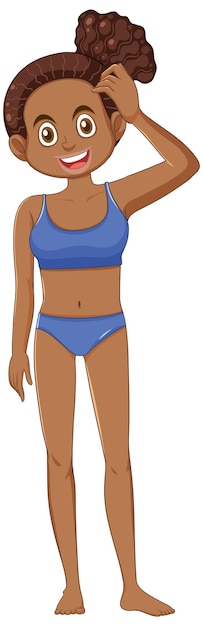 Free vector confident african american teen girl