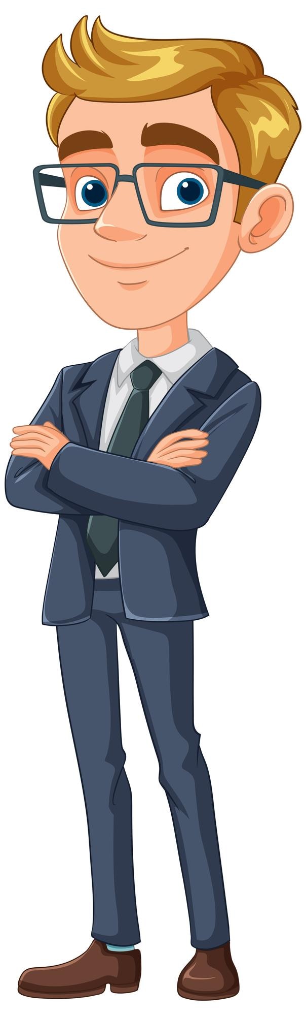 Free Vector confident businessman in suit