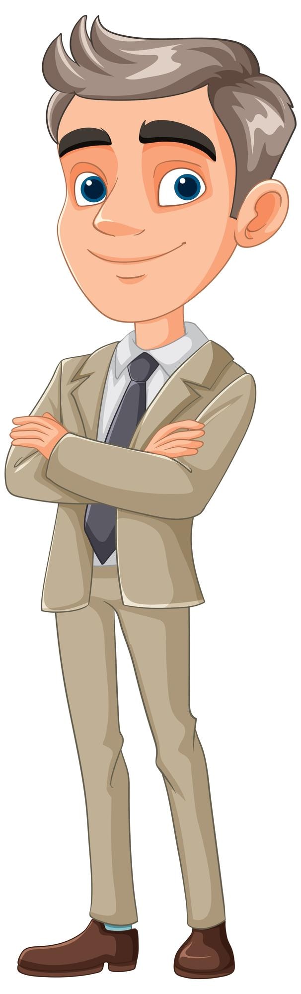 Free Vector confident businessman in suit