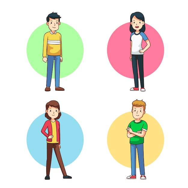 Free Vector confident people collection design
