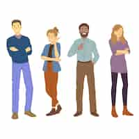 Free vector confident people collection design