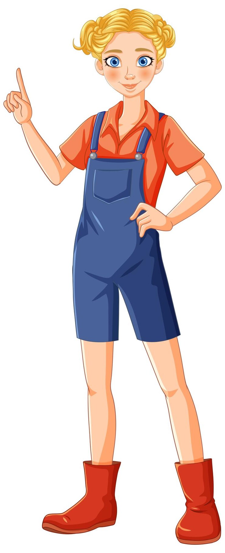 मुफ़्त वेक्टर confident worker presenting an idea