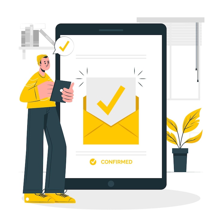 Free Vector confirmed concept illustration
